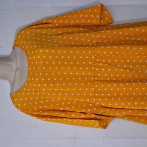 Zanzea Yellow and White Dolman Sleeve Maxi Sundress